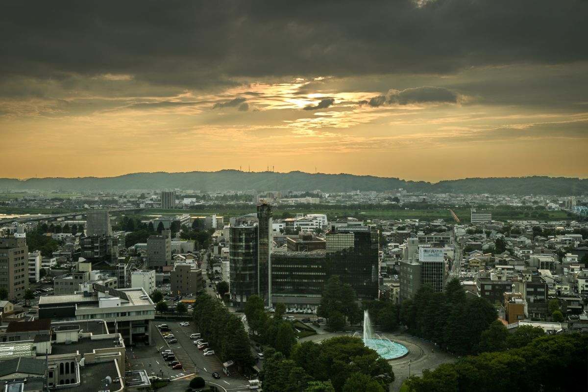 富山夕景